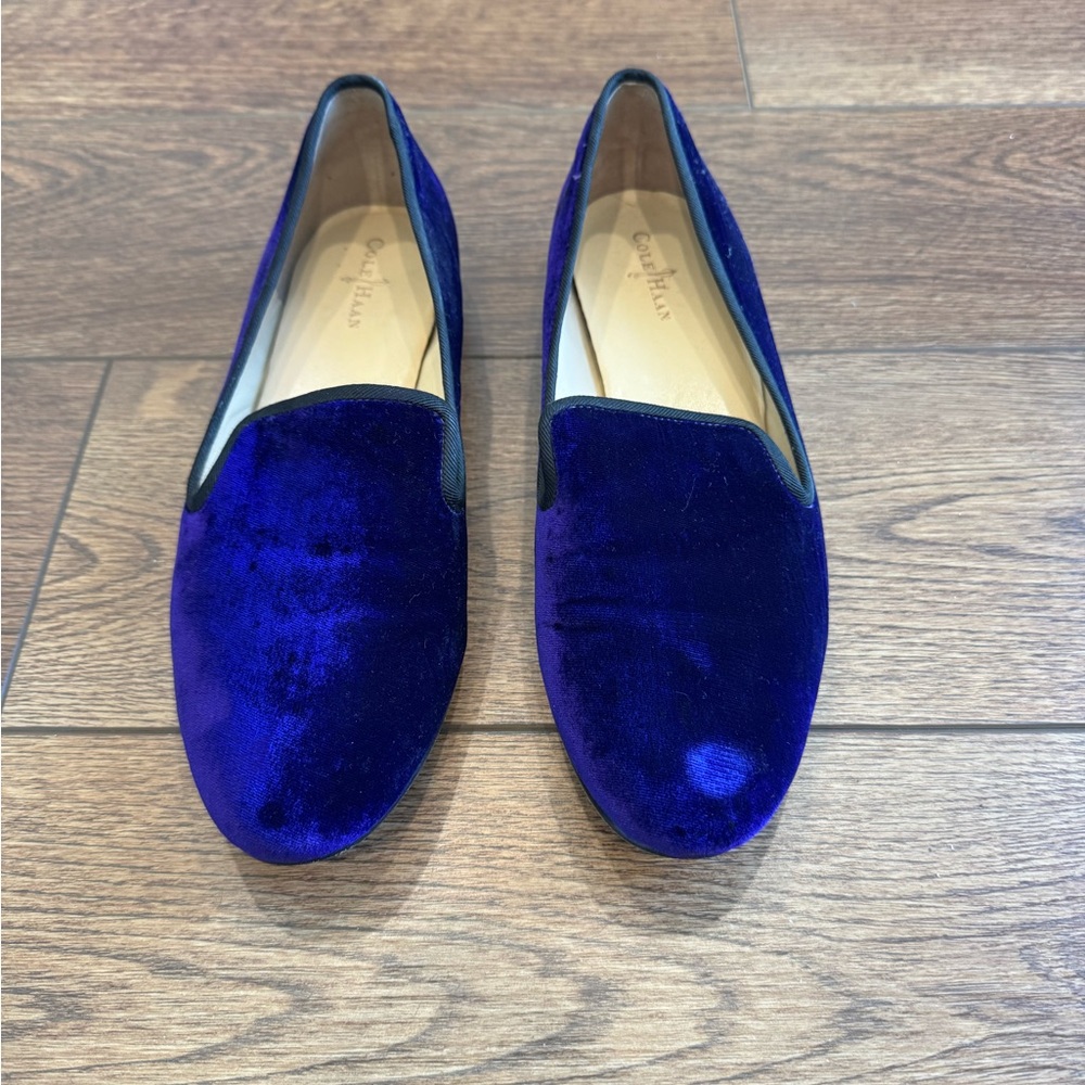Cole Haan Women’s Royal Purple Velvet Loafers - Size 7.5